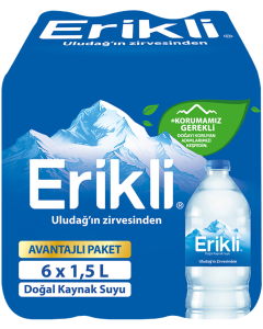 Erikli Doğal Kaynak Suyu (1,5 Litre x 6)