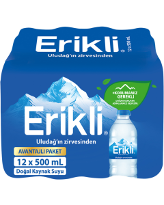Erikli Doğal Kaynak Suyu (500 ml x 12)