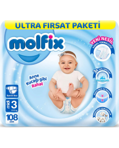 Molfix 3 Numara Bebek Bezi (108 Adet)