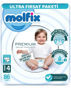 Molfix Premium 4 Numara Bez (86 Adet)