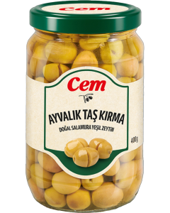 Cem Ayvalık Taş Kırma Yeşil Zeytin (400 gr)